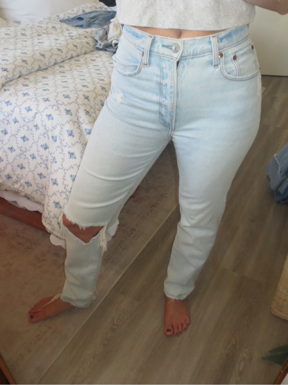 Abercrombie & Fitch The 90s Straight Ultra High-Rise Light Blue Women's Jeans
